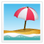 Пляж з парасолькою U+1F3D6