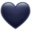 чорне серце емодджі U+1F5A4