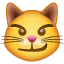 зухвало усміхнена кішка емоджі U+1F63C
