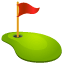 Отвір для гольфу з прапором емоджі U+26F3