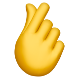 Символ схрещених вказівного і великого пальців U+1FAF0