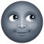 Чорний місяць з обличчям U+1F31A