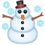 Сніговик в снігу емоджі U+2603