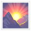 Схід сонця в горах емоджі U+1F304